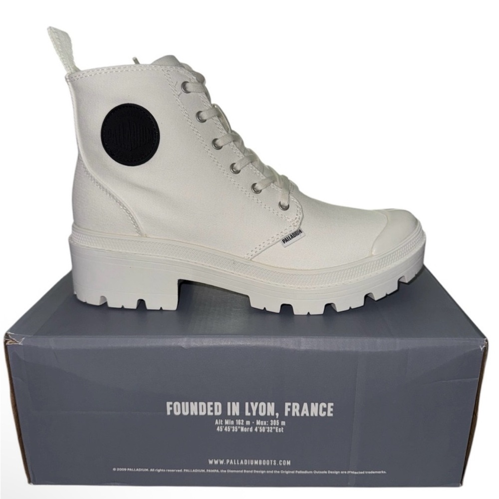 Palladium White Pallabase Twill high top